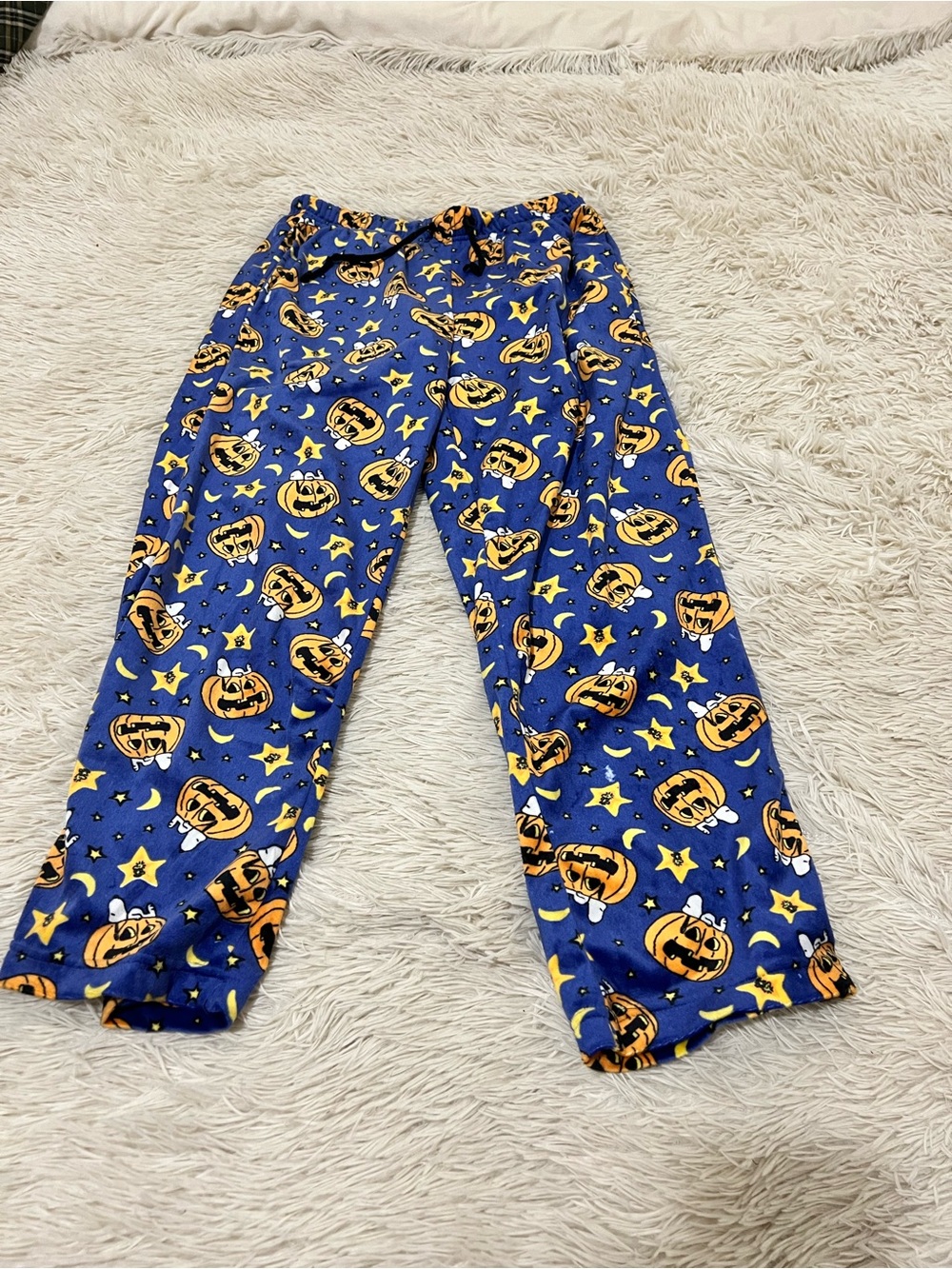 Peanuts Blue Pumpkin Print Pajama Pants